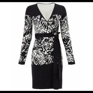 DVF (Diane Von Furstenberg) wrap dress.